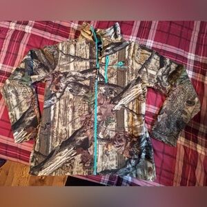 Mossy Oak Kids Fleece Zip-Up with Teal Accents